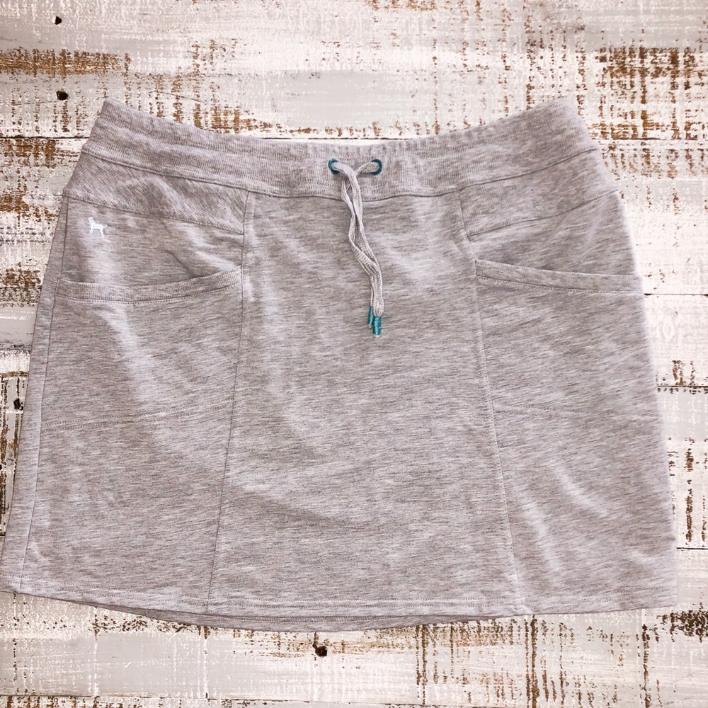 The Black Dog Heather Gray Midi Skirt with Drawstring